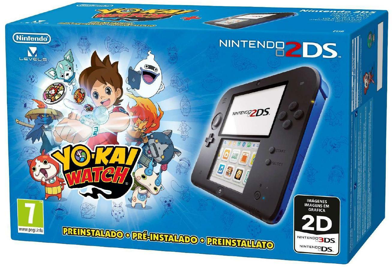 NINTENDO Nintendo 2DS console nero e blu + Yokai Watch bundle